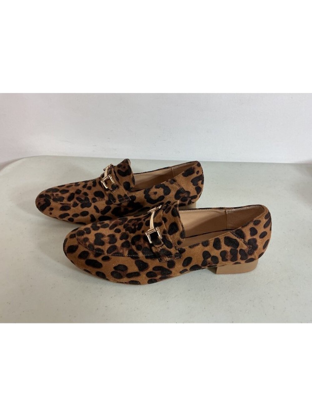Leopard Print Loafers Flats Womens 8